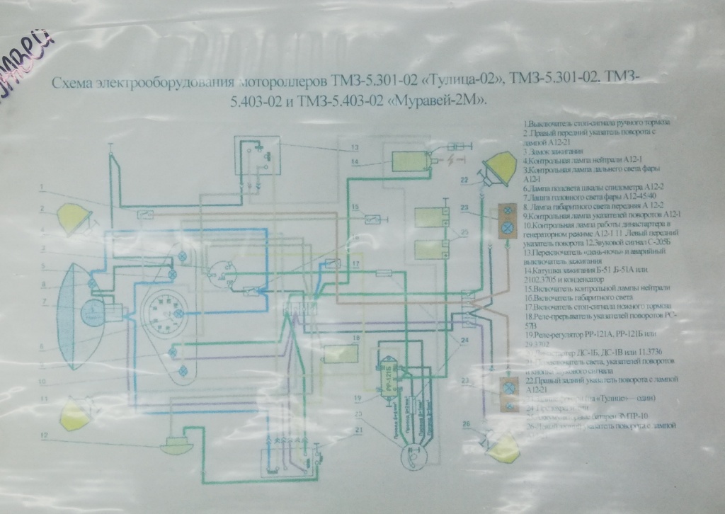 Схема электрооборудования Муравей