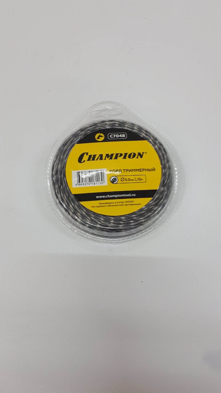 Корд трим.CHAMPION  Tri-twist 3.0мм*12м (витой треугольник) С7048