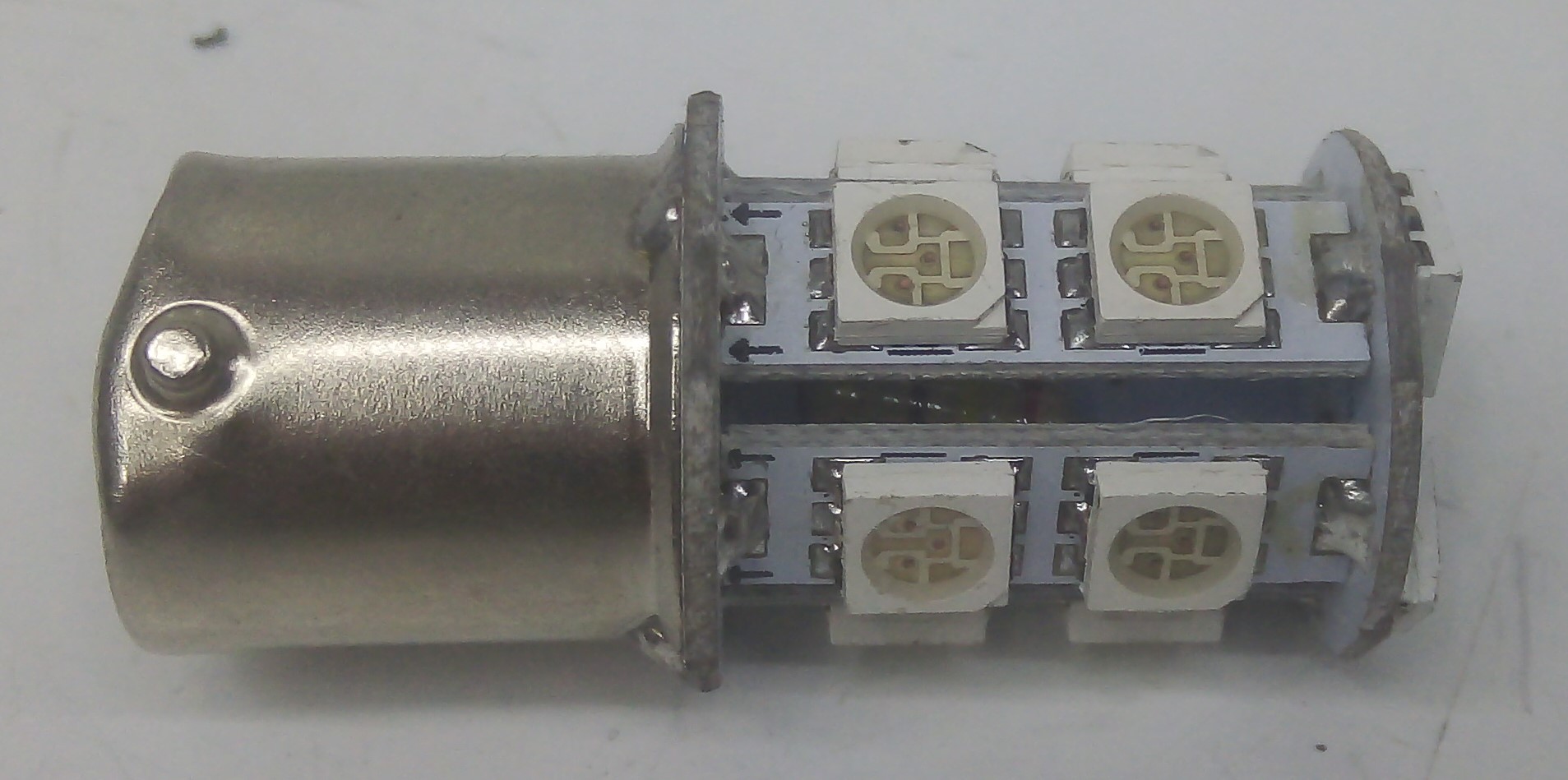 Лампа 12 В BA15D, 13 светодиодов 5050SMD, красная