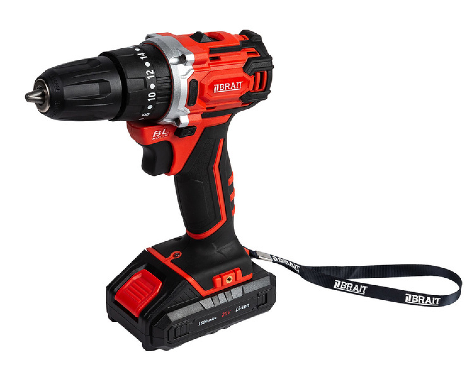 Дрель аккумуляторная BCD20SSBL (18В Li-on, 2ак. 2Ач, 2ск, 30Нм, индикатор заряда, бесщеточный дв., ф