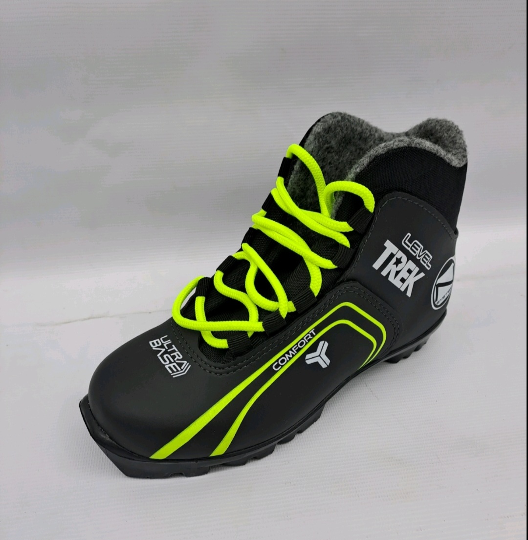 Ботинки лыжные TREK Level 1 черный лого неон RU35, EU36, CM22,5                                            