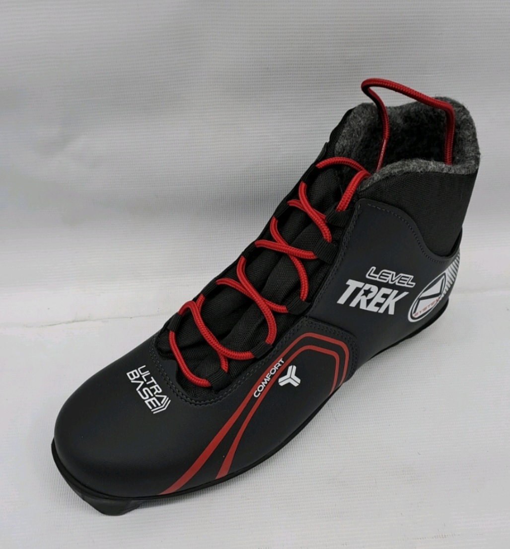 Ботинки лыжные TREK Level 3 черный лого красный RU44