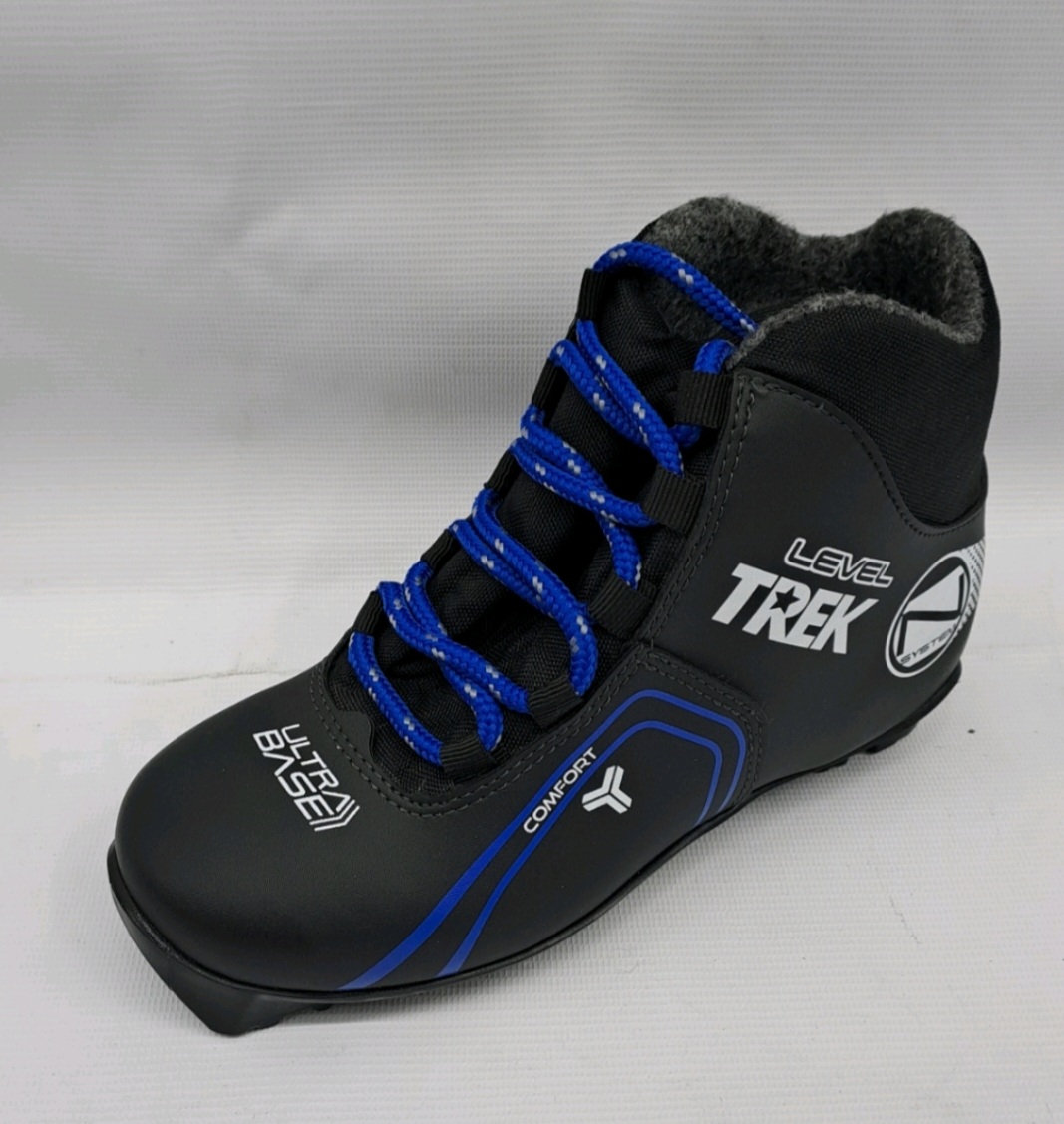 Ботинки лыжные TREK Level 3 черный лого синий RU40, EU41, CM25,5                                           