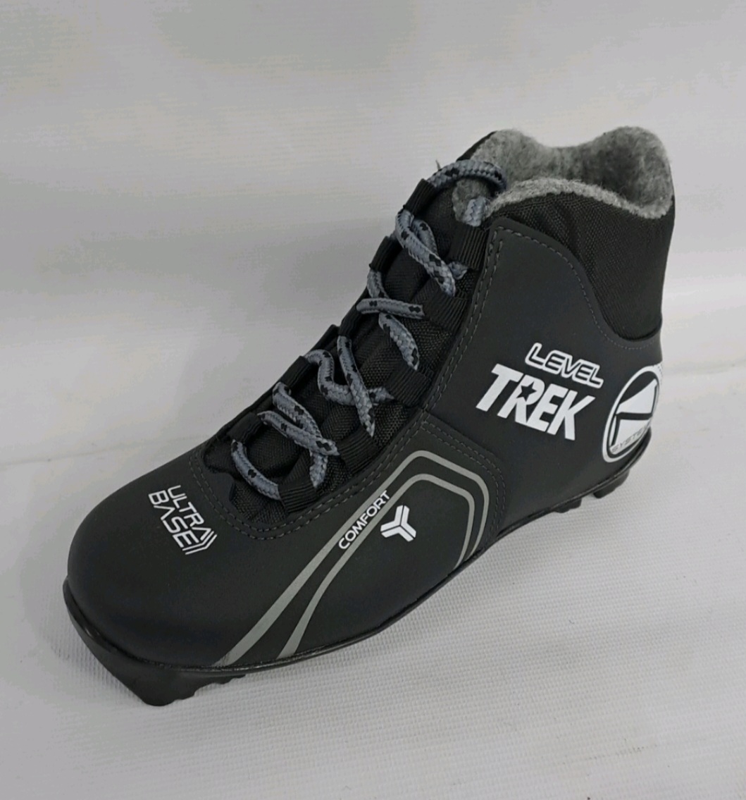 Ботинки лыжные TREK Level4 черный (лого серый) RU 35