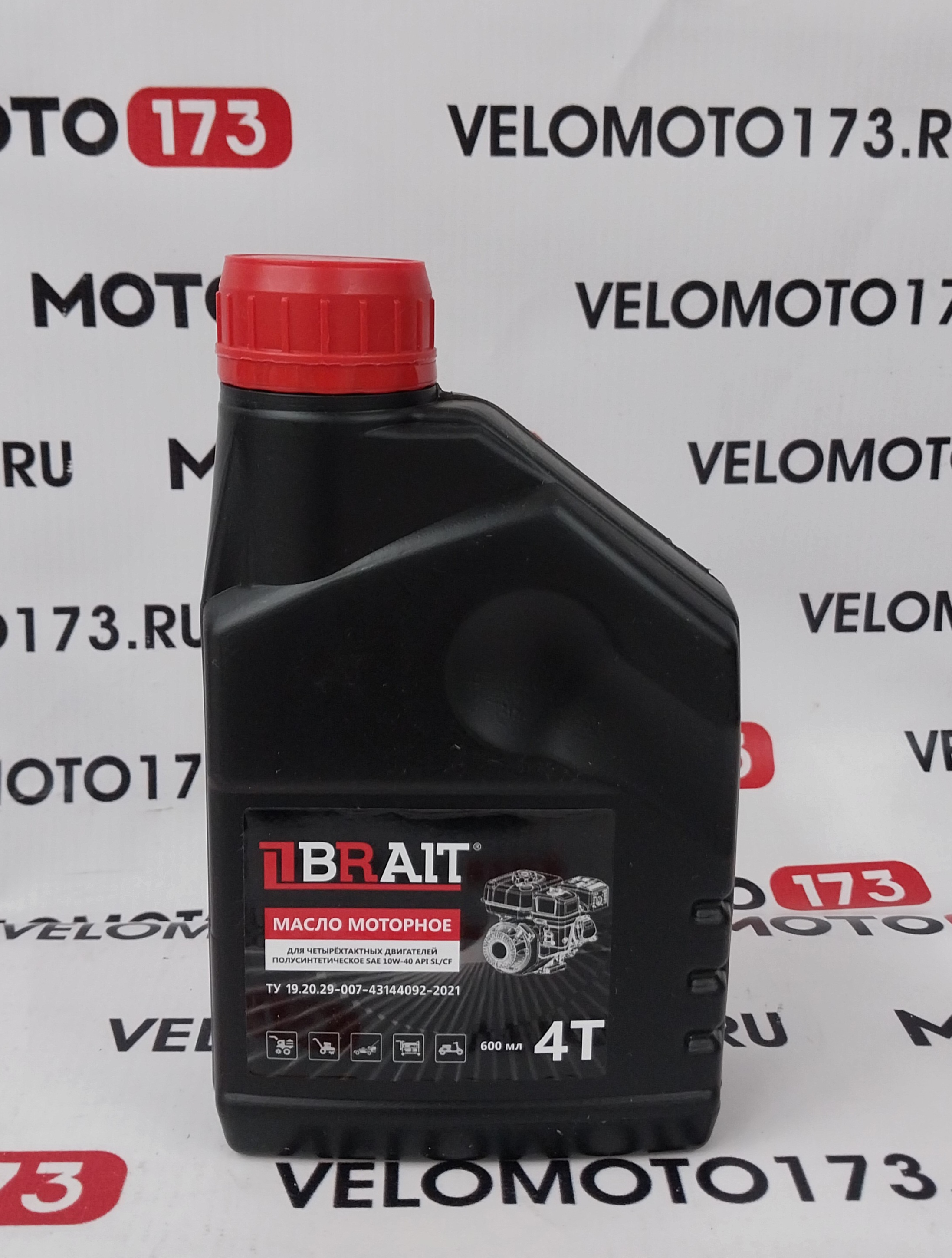 Масло BRAIT 4-Т SAE 10W-40 API SL/CF полусинтетическое 0,6л